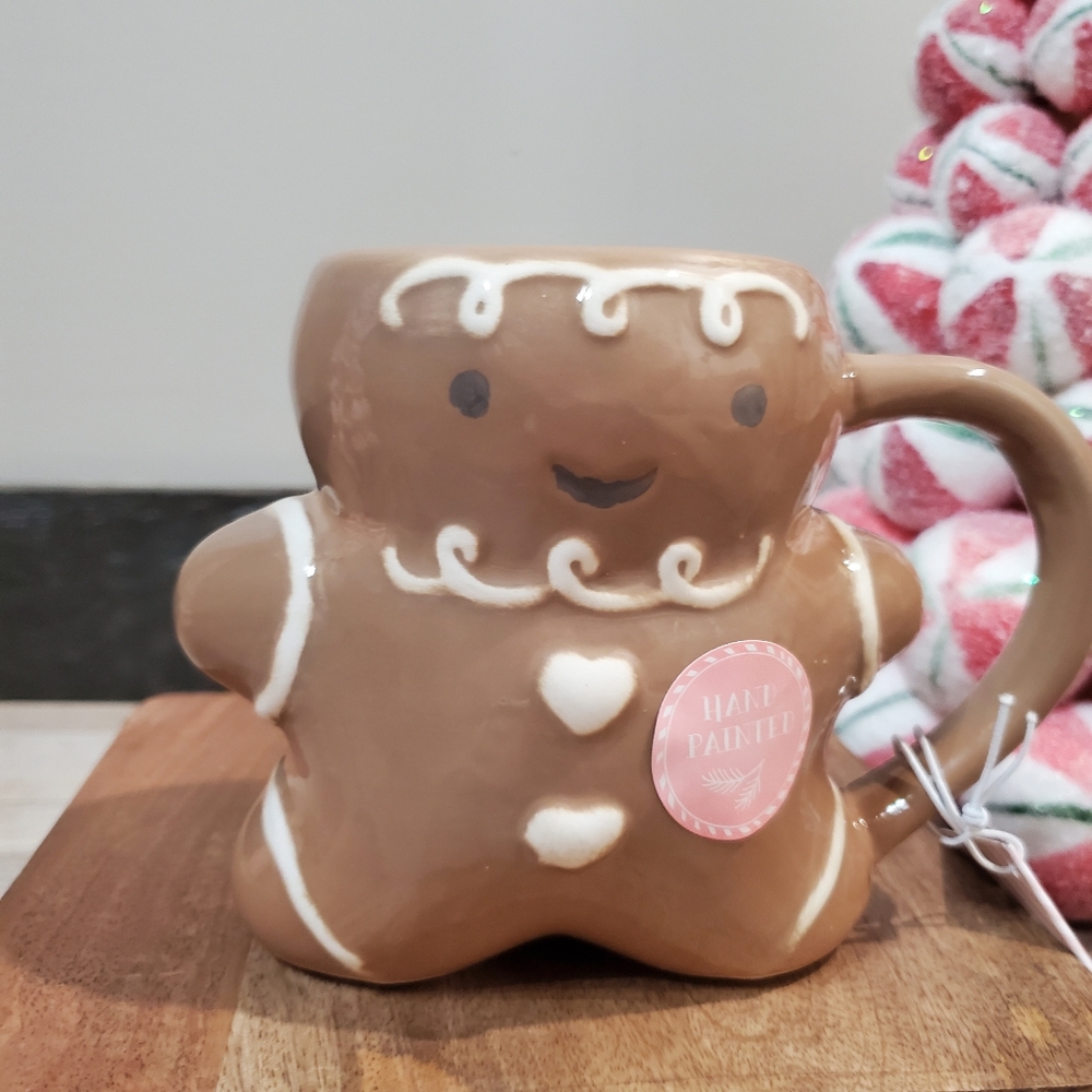 Pastel Gingerbread Man Mug-NWT